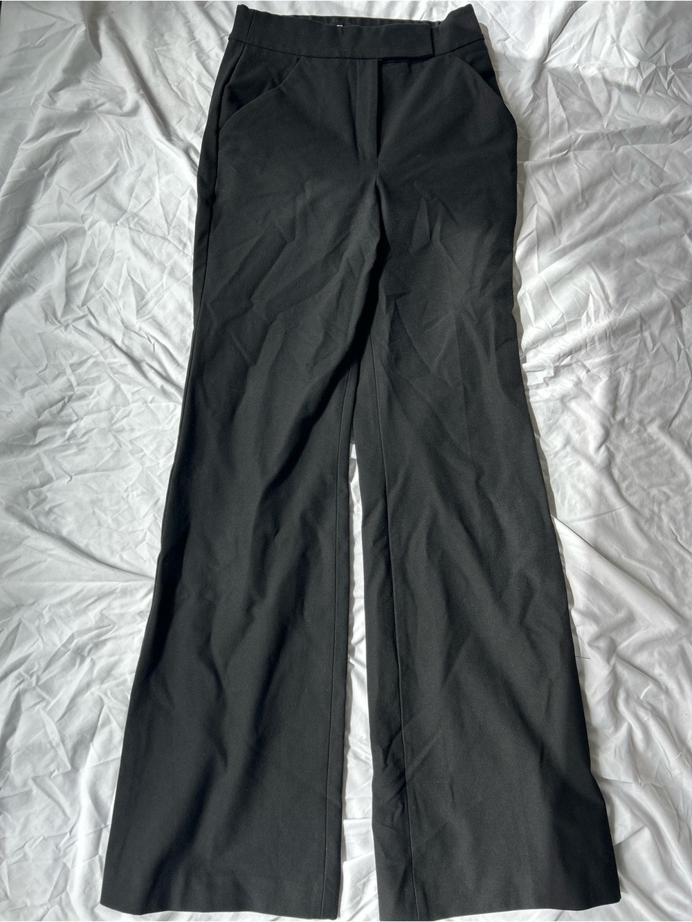 Express Flare Trouser Super High Rise Black Women's Trousers Tall Length